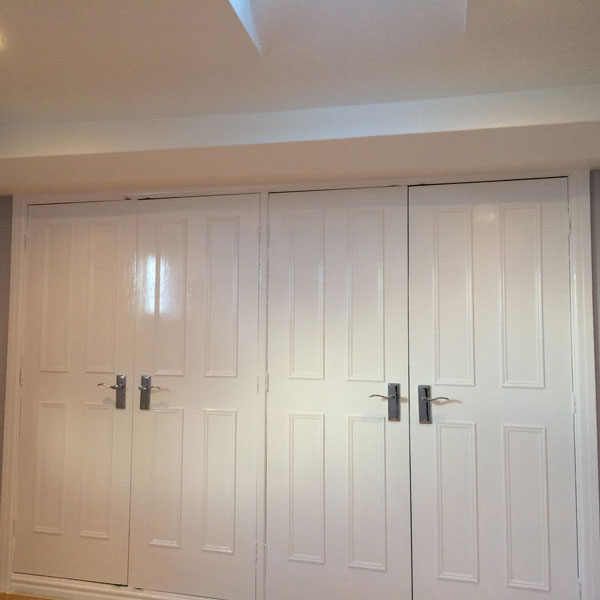 Painted Wardrobe doors at Chester house for rent