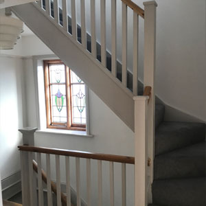 Staircase and landing freshly painted